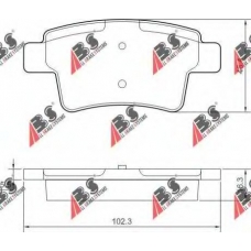 37597 ABS Комплект тормозных колодок, дисковый тормоз