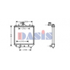 322004N AKS DASIS Радиатор, охлаждение двигателя