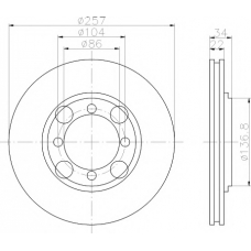 MDC782 MINTEX Тормозной диск