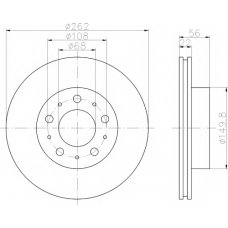 8DD 355 102-241 HELLA PAGID Тормозной диск