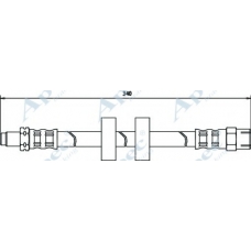 HOS3051 APEC Тормозной шланг
