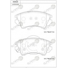 KD6529 ASIMCO Комплект тормозных колодок, дисковый тормоз