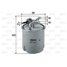 587563 VALEO Топливный фильтр