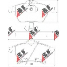 37116 ABS Комплект тормозных колодок, дисковый тормоз