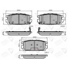 ADB31743 COMLINE Комплект тормозных колодок, дисковый тормоз