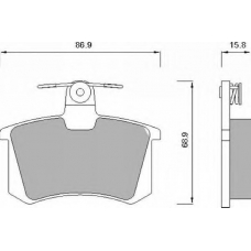 625481 ROULUNDS Комплект тормозных колодок, дисковый тормоз