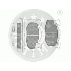 9415 OPTIMAL Комплект тормозных колодок, дисковый тормоз