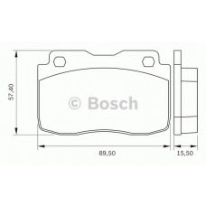 0 986 BB0 256 BOSCH Комплект тормозных колодок, дисковый тормоз