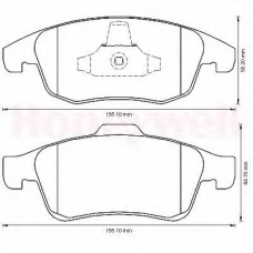 573192B BENDIX Комплект тормозных колодок, дисковый тормоз