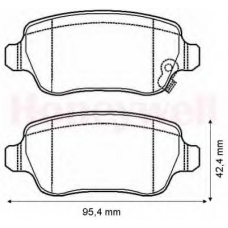 573122B BENDIX Комплект тормозных колодок, дисковый тормоз
