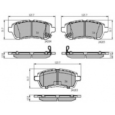 NP2603 NATIONAL Комплект тормозных колодок, дисковый тормоз