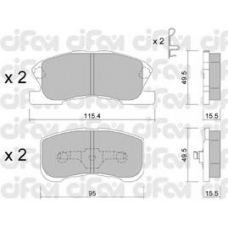 822-381-0 CIFAM Комплект тормозных колодок, дисковый тормоз