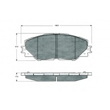 PF1541 PROCODIS FRANCE Комплект тормозных колодок, дисковый тормоз