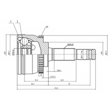 AW1510382A AYWIPARTS Шарнирный комплект, приводной вал