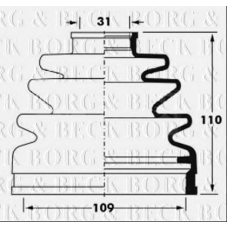 BCB6026 BORG & BECK Пыльник, приводной вал
