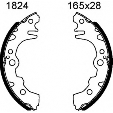 01824 BSF Комплект тормозных колодок