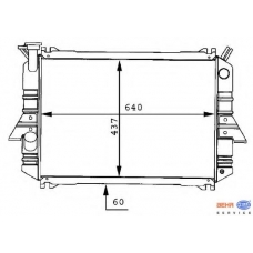 8MK 376 706-261 HELLA Радиатор, охлаждение двигателя