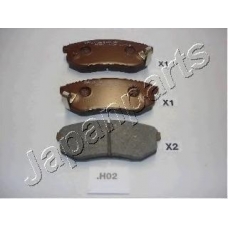 PP-H02AF JAPANPARTS Комплект тормозных колодок, дисковый тормоз