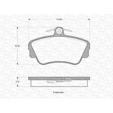 363702160930 MAGNETI MARELLI Комплект тормозных колодок, дисковый тормоз