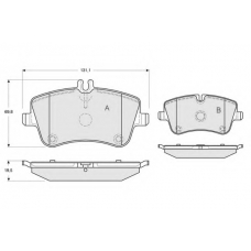 PF1278 PROCODIS FRANCE Комплект тормозных колодок, дисковый тормоз