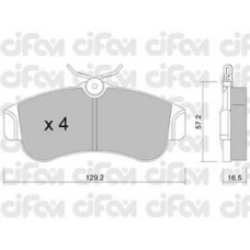 822-123-0 CIFAM Комплект тормозных колодок, дисковый тормоз