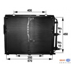 8FC 351 036-691 HELLA Конденсатор, кондиционер