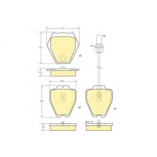 6113811 GIRLING Комплект тормозных колодок, дисковый тормоз