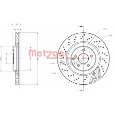 6110614 METZGER Тормозной диск