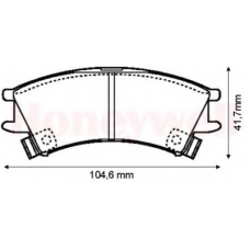 572401B BENDIX Комплект тормозных колодок, дисковый тормоз