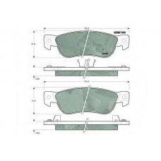 GDB768 TRW Комплект тормозных колодок, дисковый тормоз