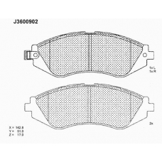 J3600902 NIPPARTS Комплект тормозных колодок, дисковый тормоз