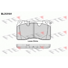 BL2531A1 FTE Комплект тормозных колодок, дисковый тормоз