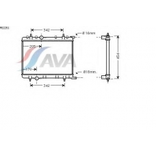 PE2251 AVA Радиатор, охлаждение двигателя