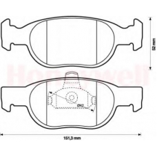 571949B BENDIX Комплект тормозных колодок, дисковый тормоз