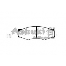 N009-16 ASHUKI Комплект тормозных колодок, дисковый тормоз