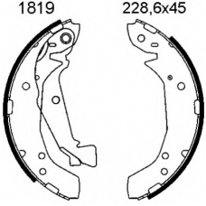01819 BSF Комплект тормозных колодок