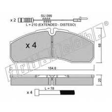 594.5W fri.tech. Комплект тормозных колодок, дисковый тормоз