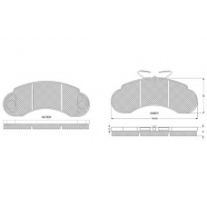 PF1114 PROCODIS FRANCE Комплект тормозных колодок, дисковый тормоз