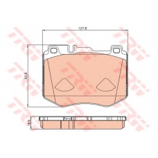 GDB2081 TRW Комплект тормозных колодок, дисковый тормоз