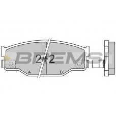 BP2403 BREMSI Комплект тормозных колодок, дисковый тормоз