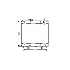 K454-00 ASHUKI Радиатор, охлаждение двигателя