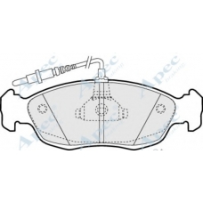 PAD814 APEC Комплект тормозных колодок, дисковый тормоз