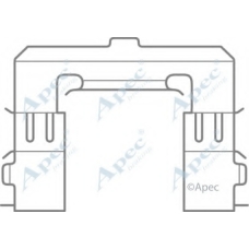 KIT1075 APEC Комплектующие, тормозные колодки