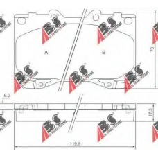 37231 ABS Комплект тормозных колодок, дисковый тормоз