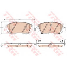 GDB3574 TRW Комплект тормозных колодок, дисковый тормоз