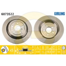 6073522 GIRLING Тормозной диск