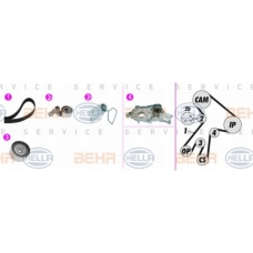 8MP 376 817-871 HELLA Водяной насос + комплект зубчатого ремня