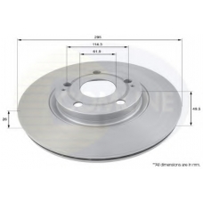 ADC01134V COMLINE Тормозной диск