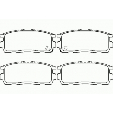 P 10 004 BREMBO Комплект тормозных колодок, дисковый тормоз