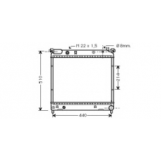 K454-20 ASHUKI Радиатор, охлаждение двигателя